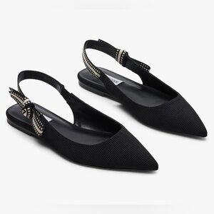 NWOB Steve Madden Olsen Black Ballet Flats 9.5